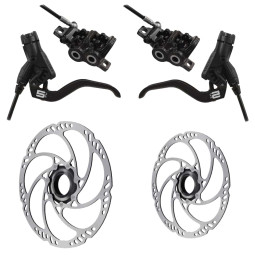 Set of brakes MAGURA MT5 + Discs MDR-C Center Lock, Quickrelease (203+180)