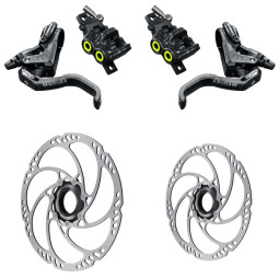 Set of disc brakes MAGURA MT5 PRO + Discs MDR-C Center Lock, thru axle (203+180)