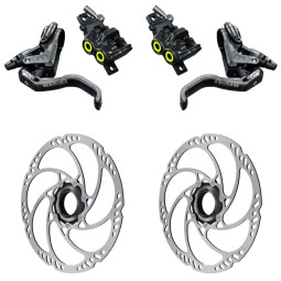 Set of disc brakes MAGURA MT5 PRO + Discs MDR-C Center Lock, thru axle (203+203)
