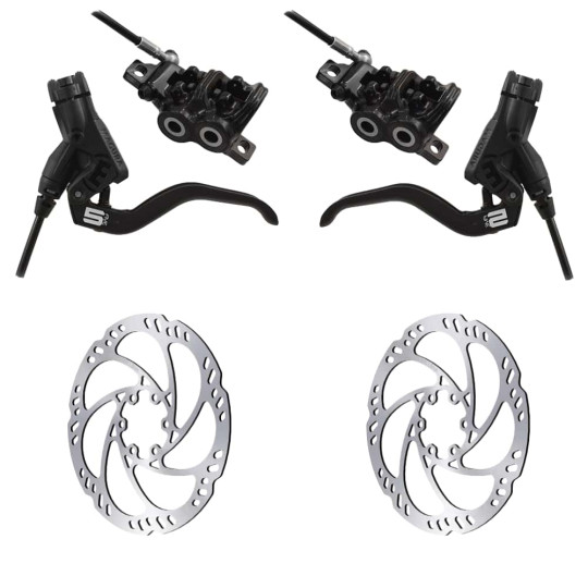 Set of disc brakes MAGURA MT5 + Discs Storm HC (160+160)