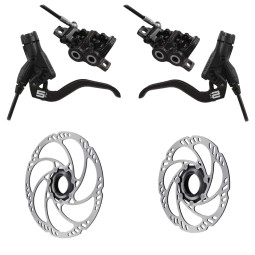 Set of disc brakes MAGURA MT5 + Discs MDR-C Center Lock, thru axle (180+160)