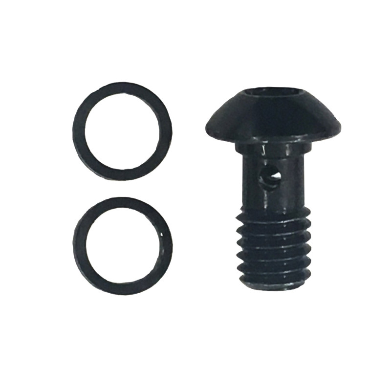 Hollw screw for banjo HAYES Dominion brakes with rotatable tube connection, incl. o-rings