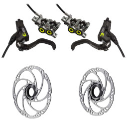 Set of brakes MAGURA MT7 PRO + Discs MDR-C Center Lock, thru axle (180+160)