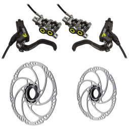 Set of brakes MAGURA MT7 PRO + Discs MDR-C Center Lock, thru axle (203+180)