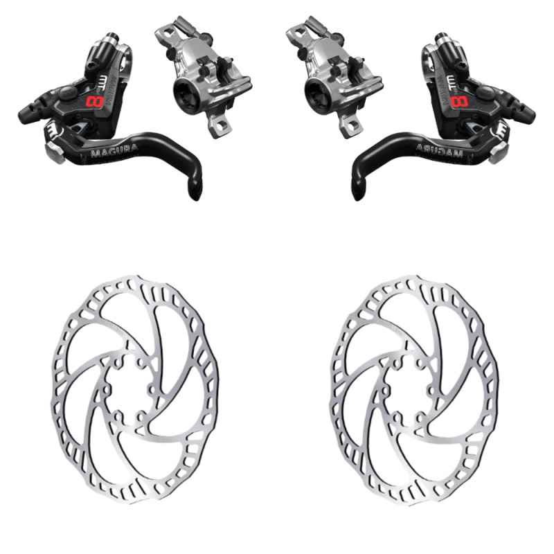 Set of brakes MAGURA MT8 PRO + Discs Storm SL.2 (180+180)