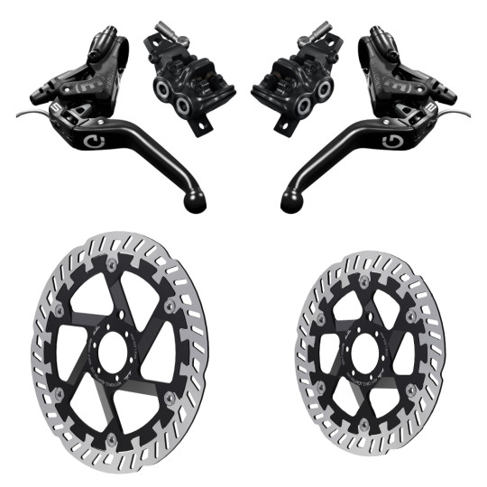 Sada brzd MAGURA MT5e HIGO-Closer + Kotouče MDR-P (203+180)