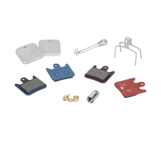 Příslušenství k brzdovému třmenu HOPE RX2, destičky, odvzdušňovací vložky a šroubení