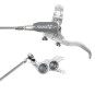 Disc brake HOPE Tech 4 EVO GR4, braided hose, silver-smoke, left