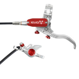 Brake HOPE Tech 4 EVO X2, post mount, kevlar hose, silver-red, left