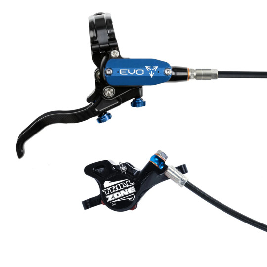 Brzda HOPE Tech 4 EVO Trial Zone, černá-modrá, pravá