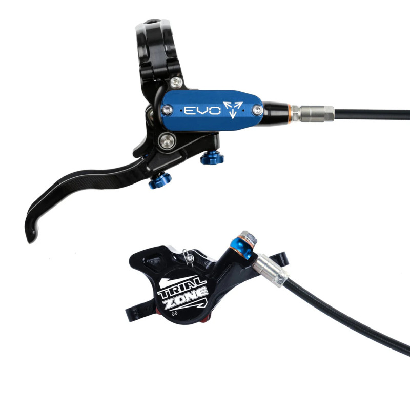 Brzda HOPE Tech 4 EVO Trial Zone, černá-modrá, pravá