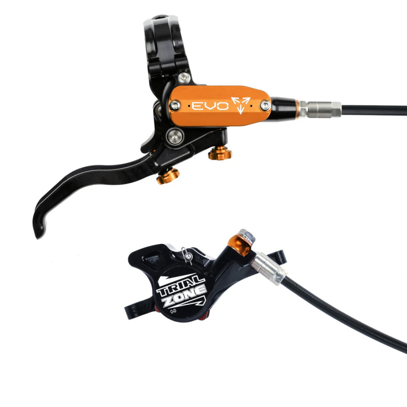 Brzda HOPE Tech 4 EVO Trial Zone, černá-oranžová, pravá